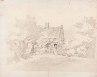 Hütte unter Bäumen